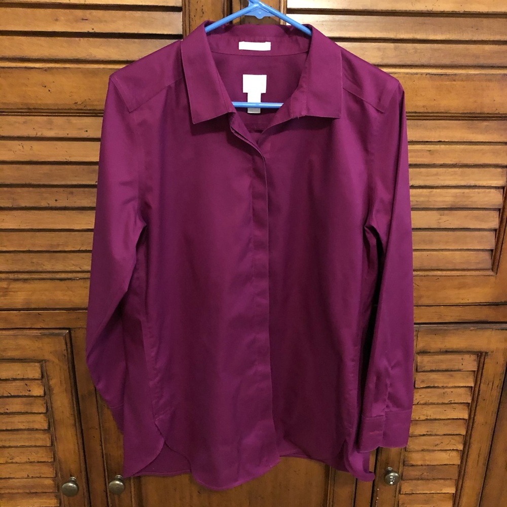 Chico’s Plum-Colored Blouse 👚- Size 1 (Chico’s Sizing)
